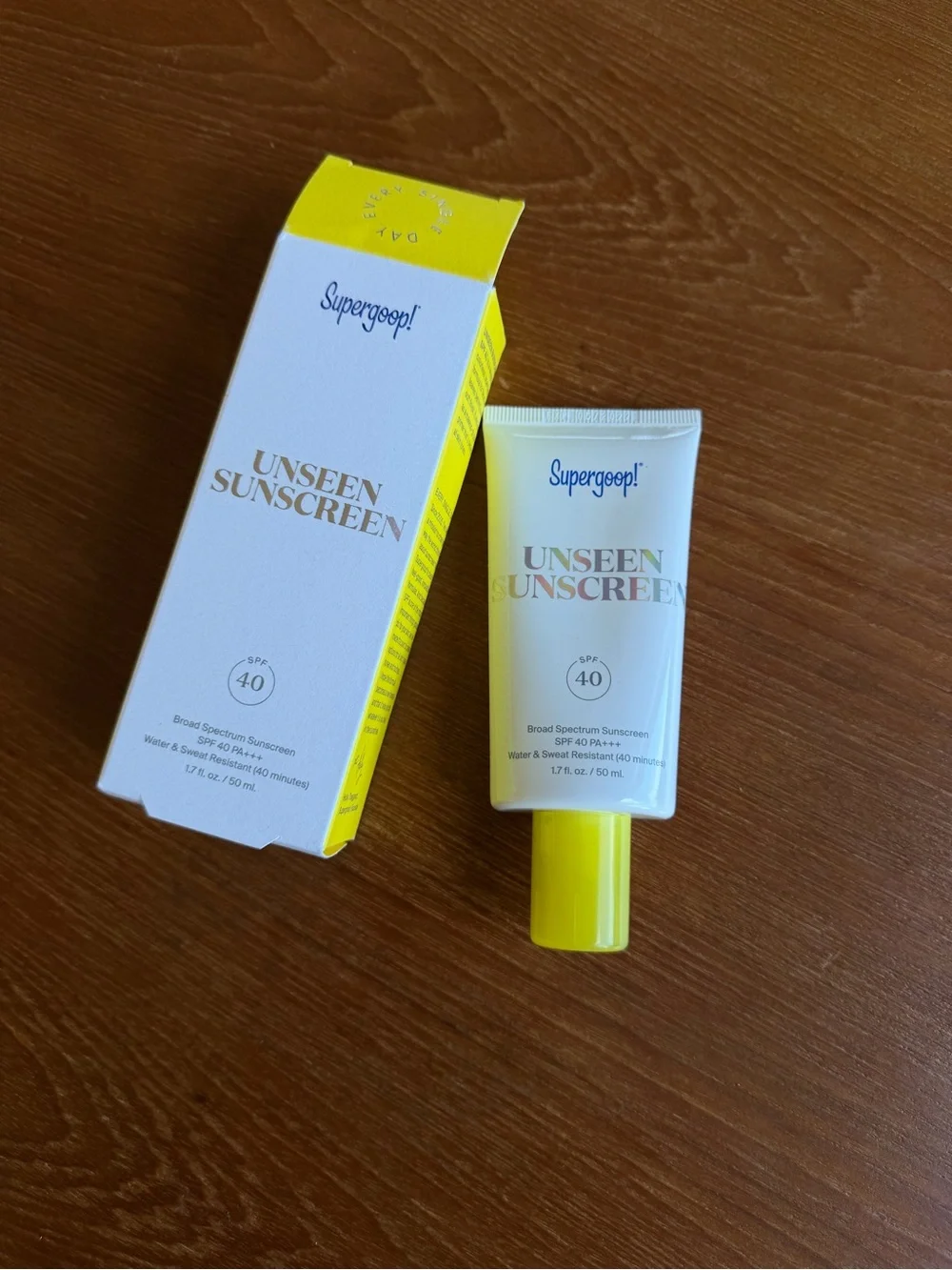 Supergoop! Unseen Sunscreen SPF 40 - White & Yellow Tube